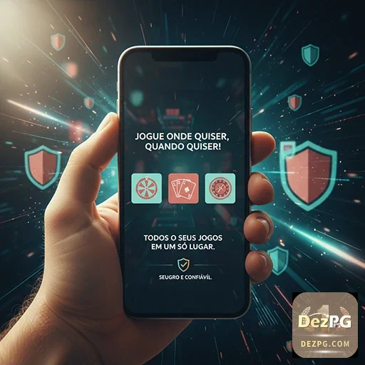 Ilustração de Explore o aplicativo de cassino dezpg para Android e iOS