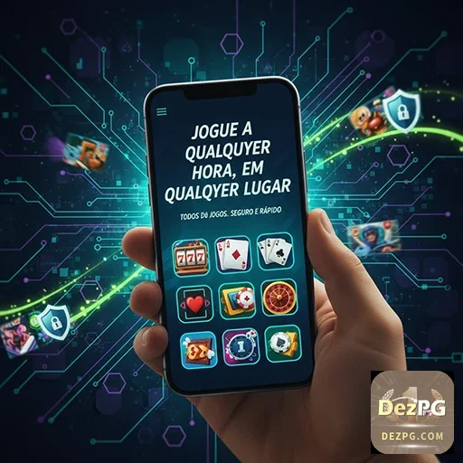 Ilustração de Experimente a plataforma de jogos dezpg com segurança avançada